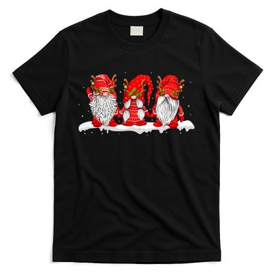 Three Nordic Gnomes Winter Christmas Swedish Elves TShirt T-Shirt