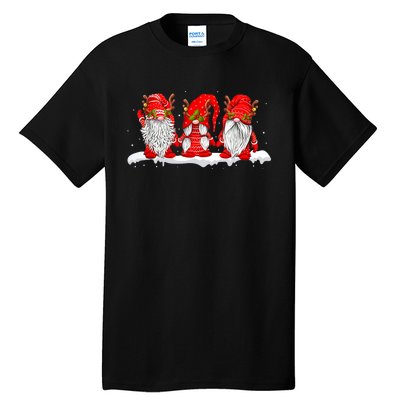 Three Nordic Gnomes Winter Christmas Swedish Elves TShirt Tall T-Shirt