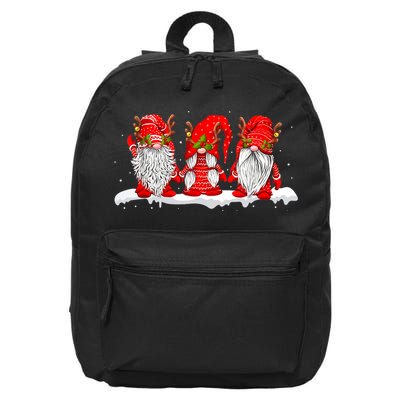 Three Nordic Gnomes Winter Christmas Swedish Elves TShirt 16 in Basic Backpack