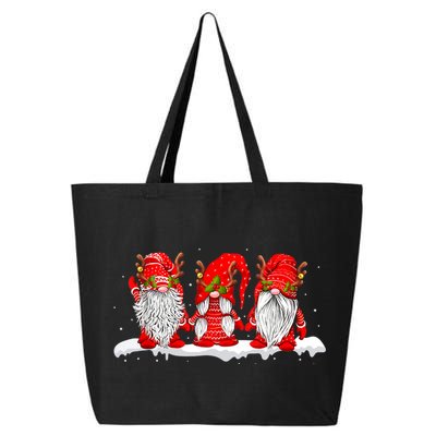 Three Nordic Gnomes Winter Christmas Swedish Elves TShirt 25L Jumbo Tote
