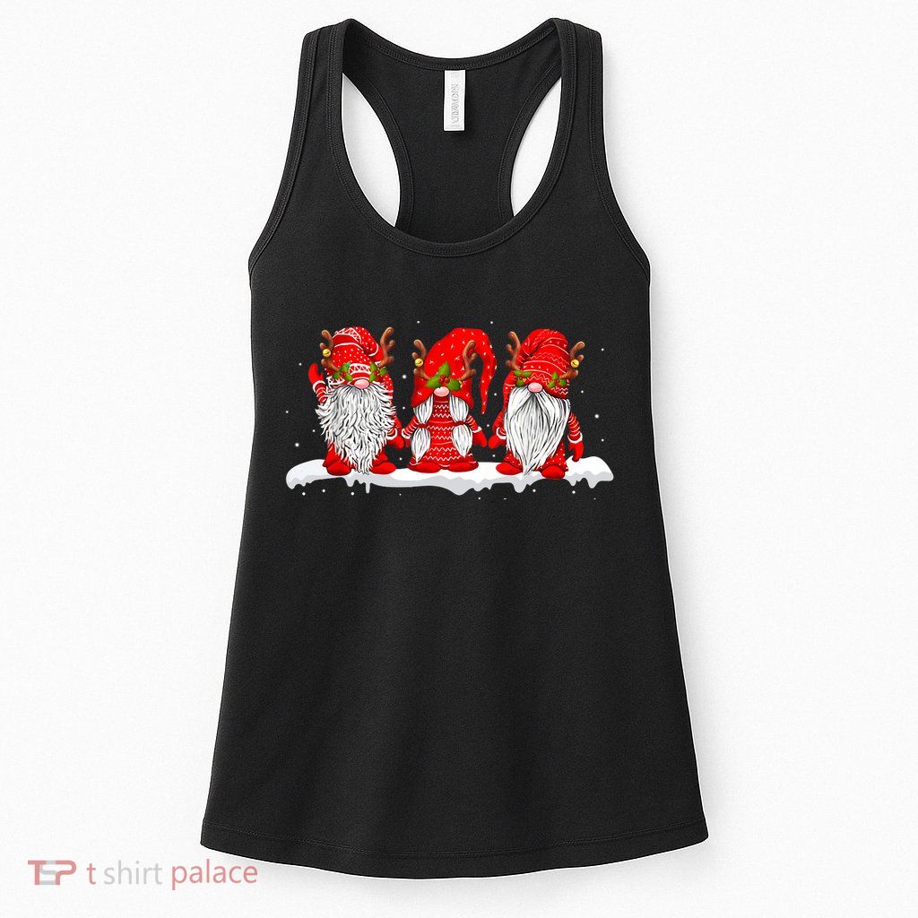 Three Nordic Gnomes Winter Christmas Swedish Elves TShirt Womens Tank Top