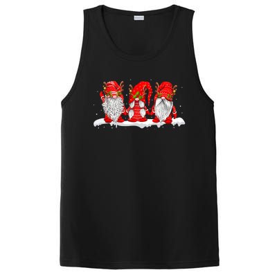 Three Nordic Gnomes Winter Christmas Swedish Elves TShirt PosiCharge Competitor Tank