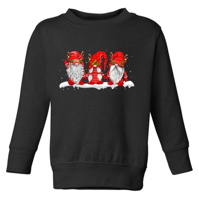 Three Nordic Gnomes Winter Christmas Swedish Elves TShirt Toddler Sweatshirt