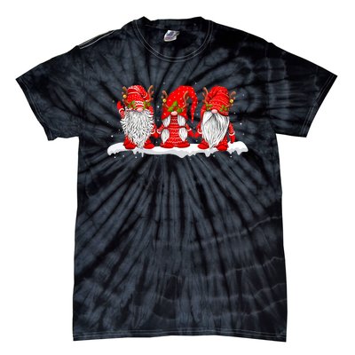 Three Nordic Gnomes Winter Christmas Swedish Elves TShirt Tie-Dye T-Shirt