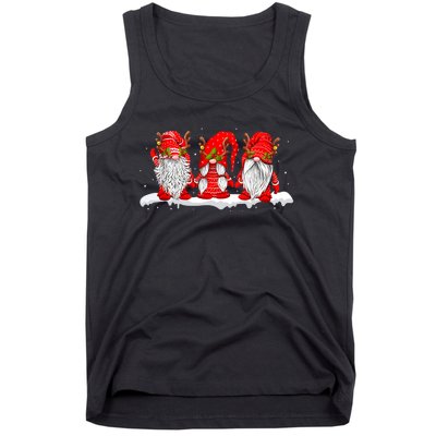 Three Nordic Gnomes Winter Christmas Swedish Elves TShirt Tank Top