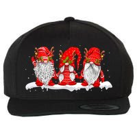 Three Nordic Gnomes Winter Christmas Swedish Elves TShirt Wool Snapback Cap