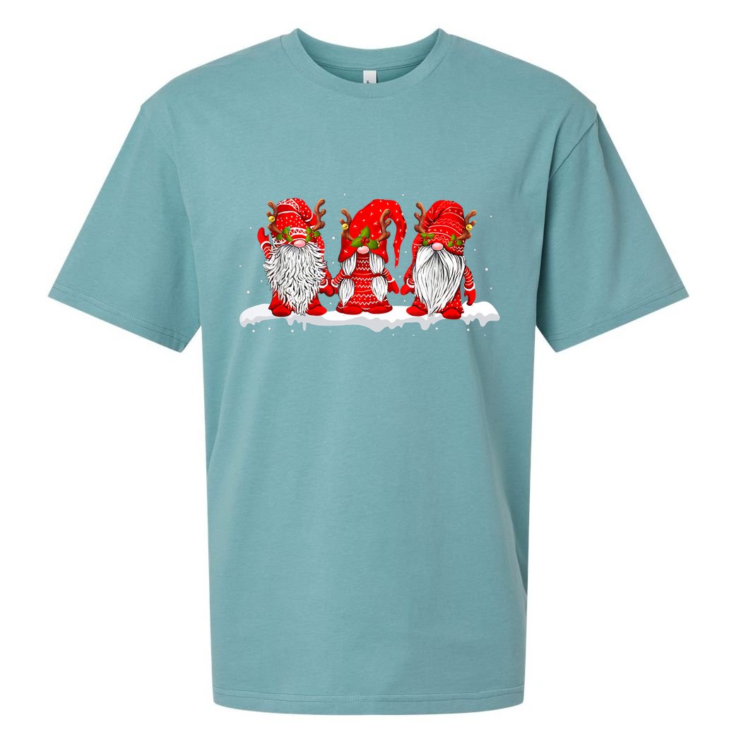Three Nordic Gnomes Winter Christmas Swedish Elves TShirt Sueded Cloud Jersey T-Shirt