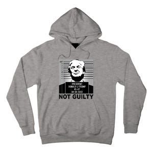 Trump Not Guilty Campaign Mughot White Tee Tall Hoodie