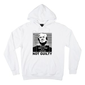 Trump Not Guilty Campaign Mughot White Tee Hoodie