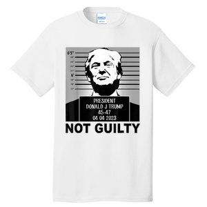 Trump Not Guilty Campaign Mughot White Tee Tall T-Shirt