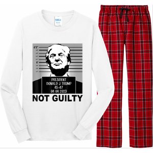 Trump Not Guilty Campaign Mughot White Tee Long Sleeve Pajama Set