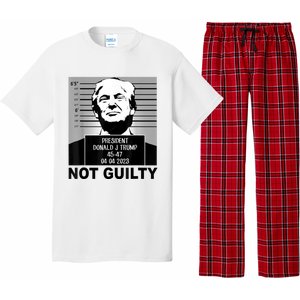 Trump Not Guilty Campaign Mughot White Tee Pajama Set