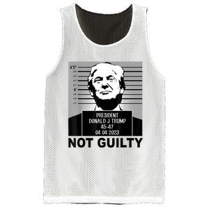 Trump Not Guilty Campaign Mughot White Tee Mesh Reversible Basketball Jersey Tank