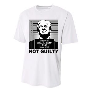 Trump Not Guilty Campaign Mughot White Tee Performance Sprint T-Shirt