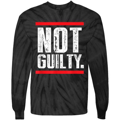 Trump Not Guilty Tie-Dye Long Sleeve Shirt