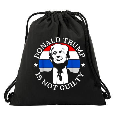 Trump Not Guilty Drawstring Bag