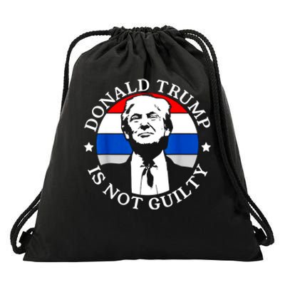 Trump Not Guilty Drawstring Bag