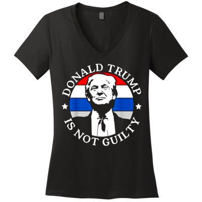 Trump Not Guilty Women's V-Neck T-Shirt