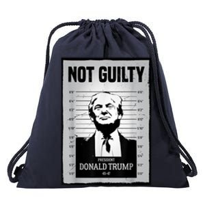 Trump Not Guilty Drawstring Bag