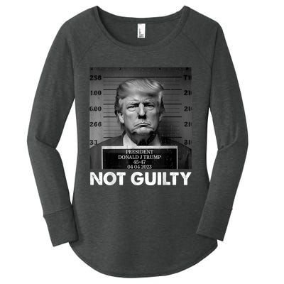 Trump Not Guilty 2024 Free Trump Women's Perfect Tri Tunic Long Sleeve Shirt