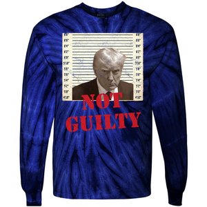 Trump Not Guilty 2024 Tie-Dye Long Sleeve Shirt