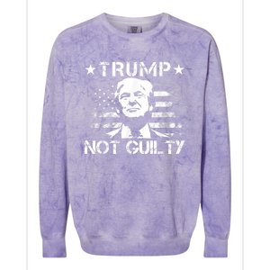 Trump Not Guilty Pro Trump Colorblast Crewneck Sweatshirt