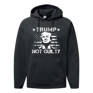 Trump Not Guilty Pro Trump Performance Fleece Hoodie