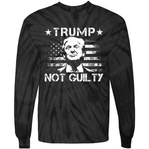 Trump Not Guilty Pro Trump Tie-Dye Long Sleeve Shirt