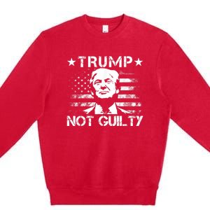 Trump Not Guilty Pro Trump Premium Crewneck Sweatshirt