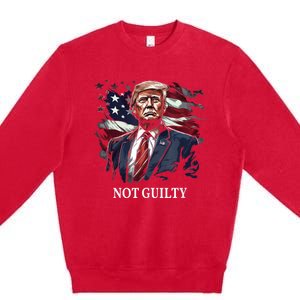 Trump Not Guilty Premium Crewneck Sweatshirt