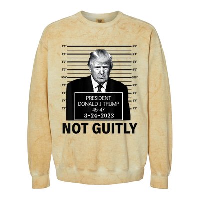 Trump not guilty Trump 2024 Mugshot Colorblast Crewneck Sweatshirt