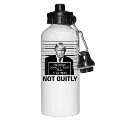 Trump not guilty Trump 2024 Mugshot Aluminum Water Bottle 