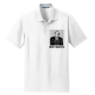 Trump not guilty Trump 2024 Mugshot Dry Zone Grid Polo