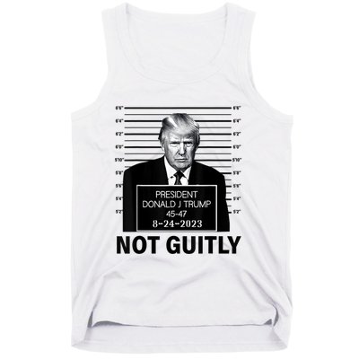 Trump not guilty Trump 2024 Mugshot Tank Top