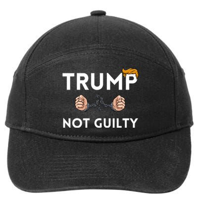 Trump not guilty Trump 2024 Mugshot 7-Panel Snapback Hat