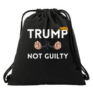 Trump not guilty Trump 2024 Mugshot Drawstring Bag