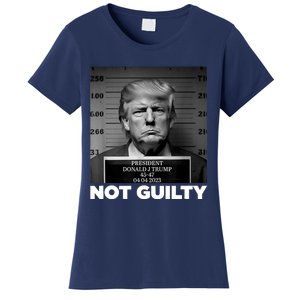 Trump Not Guilty Mug Shot Free Trump I Stand With Trump Women's T-Shirt