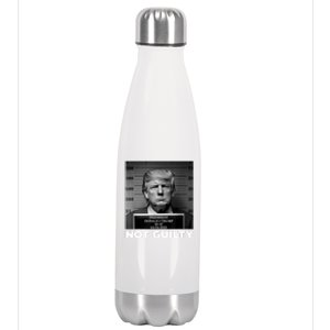 Trump Not Guilty Mug Shot Free Trump I Stand With Trump Stainless Steel Insulated Water Bottle