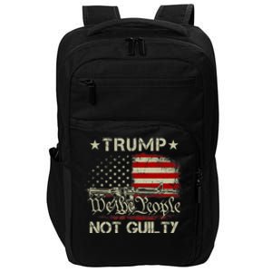 Trump Not Guilty, Free Trump We The People American Flag Impact Tech Backpack