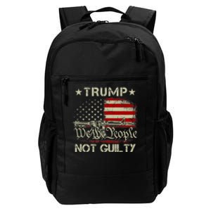 Trump Not Guilty, Free Trump We The People American Flag Daily Commute Backpack