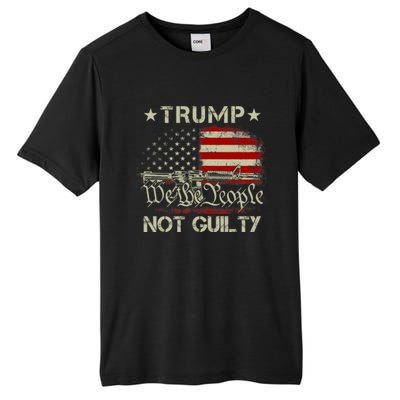 Trump Not Guilty, Free Trump We The People American Flag Tall Fusion ChromaSoft Performance T-Shirt