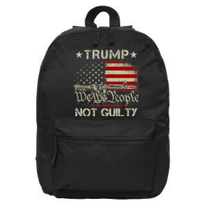 Trump Not Guilty, Free Trump We The People American Flag 16 in Basic Backpack