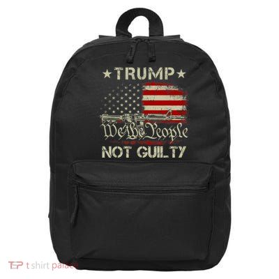 Trump Not Guilty, Free Trump We The People American Flag 16 in Basic Backpack