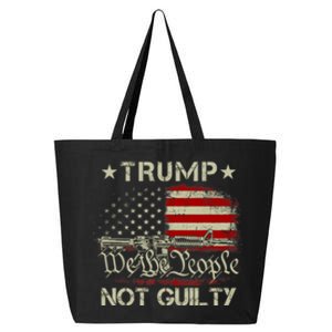 Trump Not Guilty, Free Trump We The People American Flag 25L Jumbo Tote