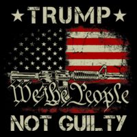 Trump Not Guilty, Free Trump We The People American Flag Womens Tank Top