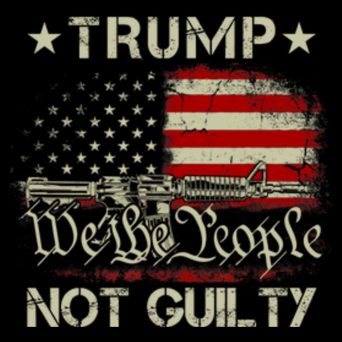 Trump Not Guilty, Free Trump We The People American Flag Womens Tank Top
