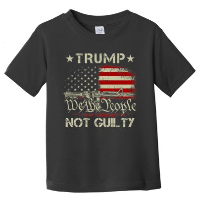 Trump Not Guilty, Free Trump We The People American Flag Toddler T-Shirt