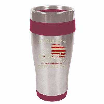 Trump Not Guilty, Free Trump We The People American Flag 16oz Travel Tumbler