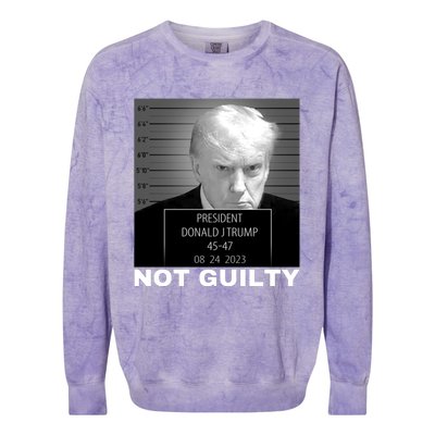 Trump not guilty Trump 2024 Mugshot Colorblast Crewneck Sweatshirt