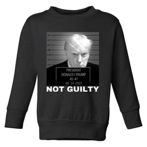 Trump not guilty Trump 2024 Mugshot Toddler Sweatshirt